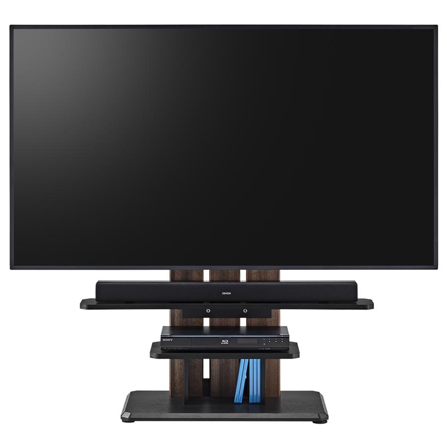 テレビスタンド 自立式 壁寄せ テレビ台 TVスタンド 木製 木目調 77型