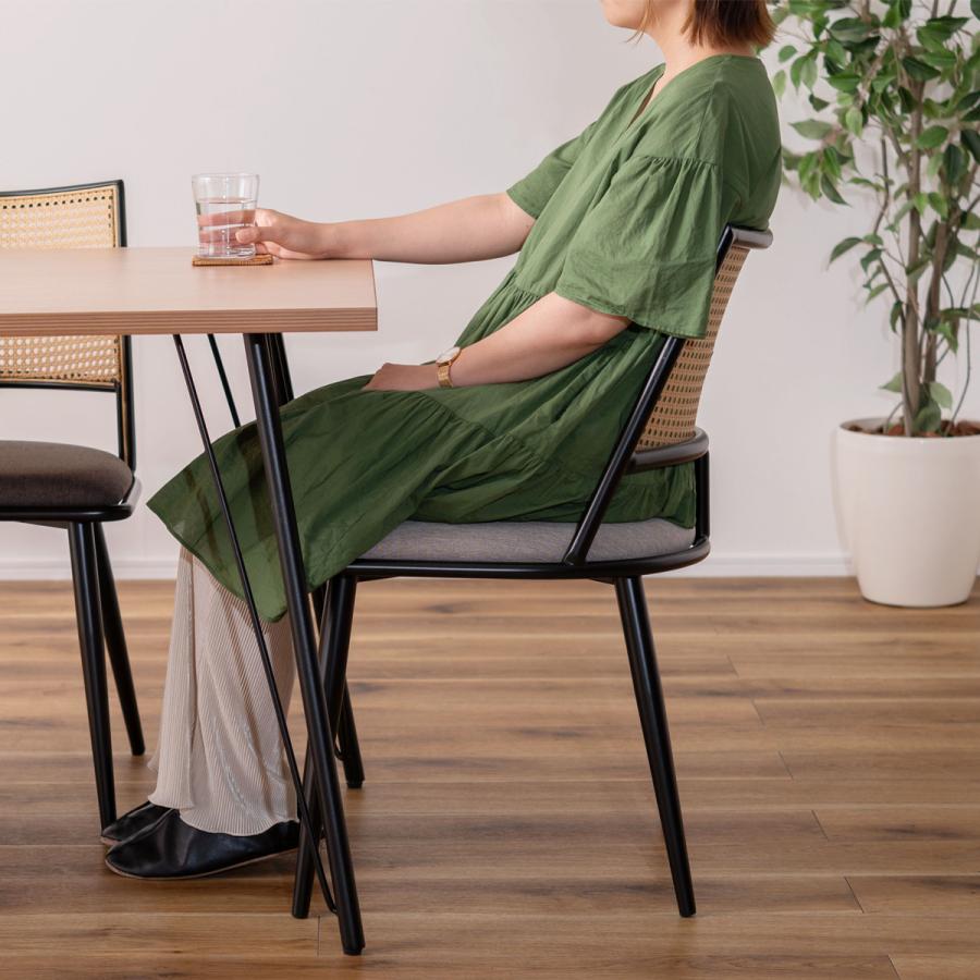 東谷 配送無料 ラタンチェア W490 D570 H780 ダイニングチェア