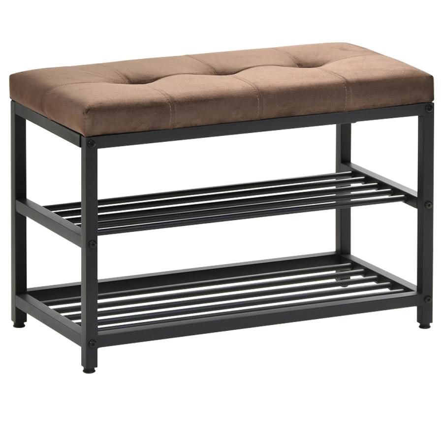 ベロア ベンチシューズラック W610 D305 H425 ベロアシリーズ ベンチ ラック 靴棚 オープン型 収納家具ライトブラウン ダークブラウン |  | 06