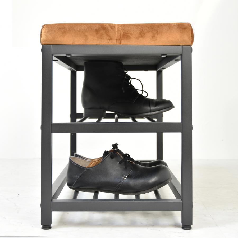 ベロア ベンチシューズラック W610 D305 H425 ベロアシリーズ ベンチ ラック 靴棚 オープン型 収納家具ライトブラウン ダークブラウン |  | 08