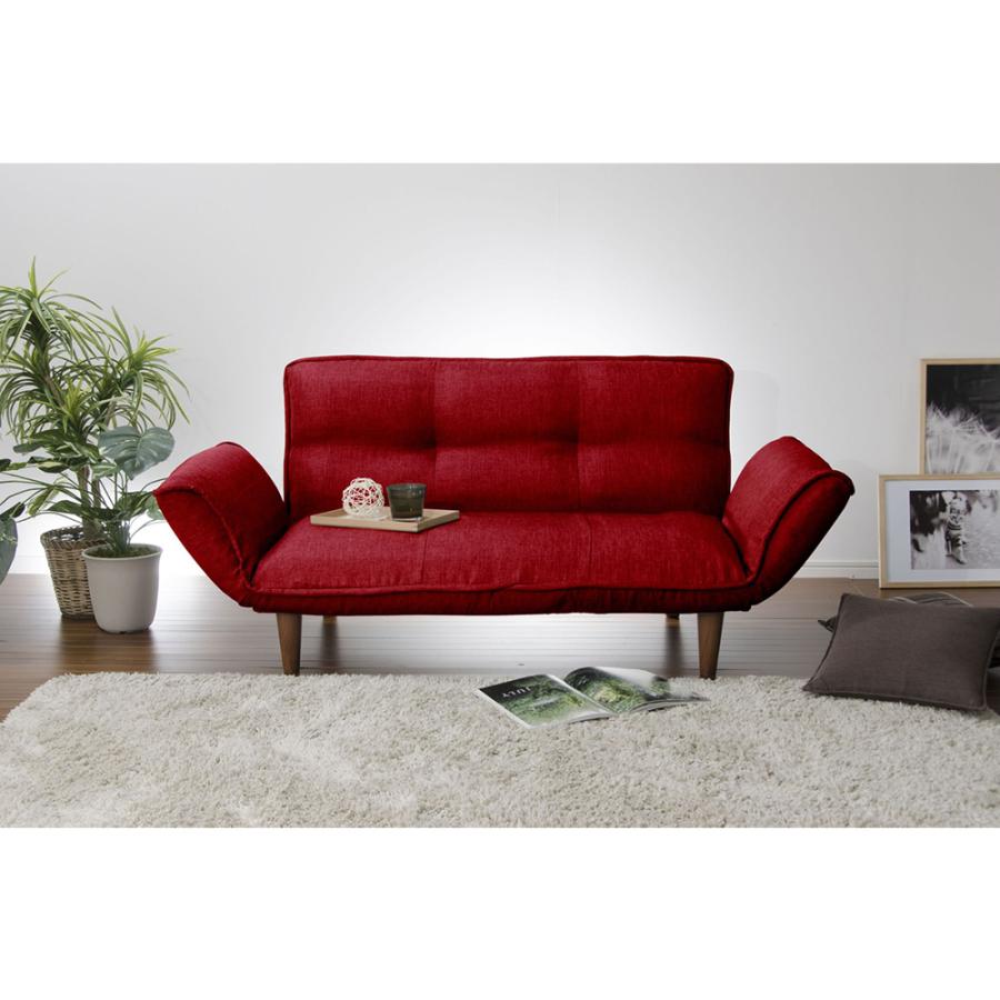 カウチソファー 2人掛け W1300 D780 H640 ソファ ベージュ グリーン