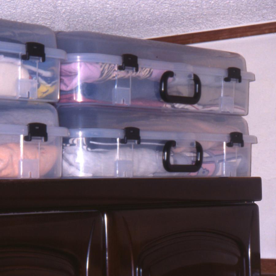 平和工業 持ち手付き薄型クローズケース 4個セット W600 D445 H140