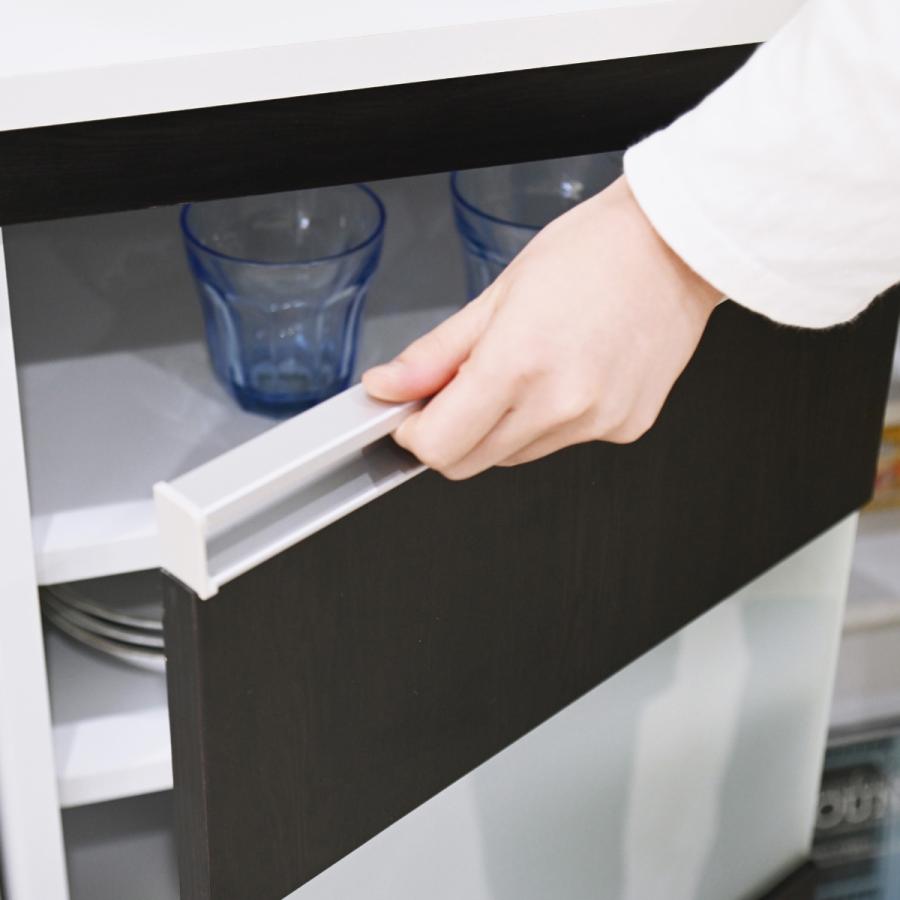 〘期間限定〙ホワイト キッチン収納☆食器棚 W88✕H181✕D40 フルニコ 食器棚 ホワイト 白木目 FUL-8055DGWH 幅57cm 高さ80cm