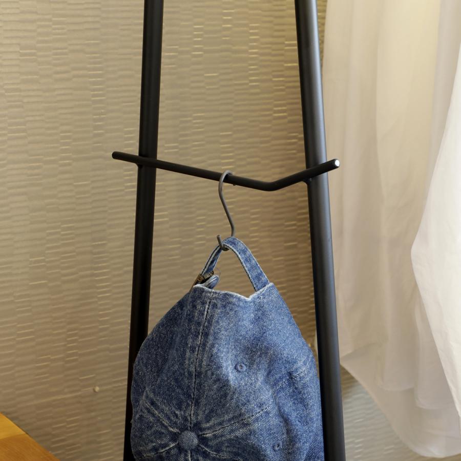 ハンガーラック コートハンガー 洋服掛け 木製 スチール パイン材 天然木 オープンラック 幅61.5cm 奥行45cm 高さ138cm 収納 アジャスター_9