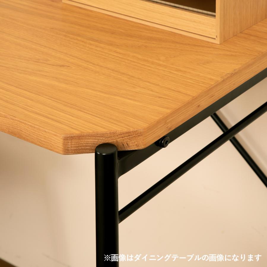 木製机　デスクワーク デスク つくえ 机 オーク材 幅1200 奥行450 高さ700 木製天板 スチール
