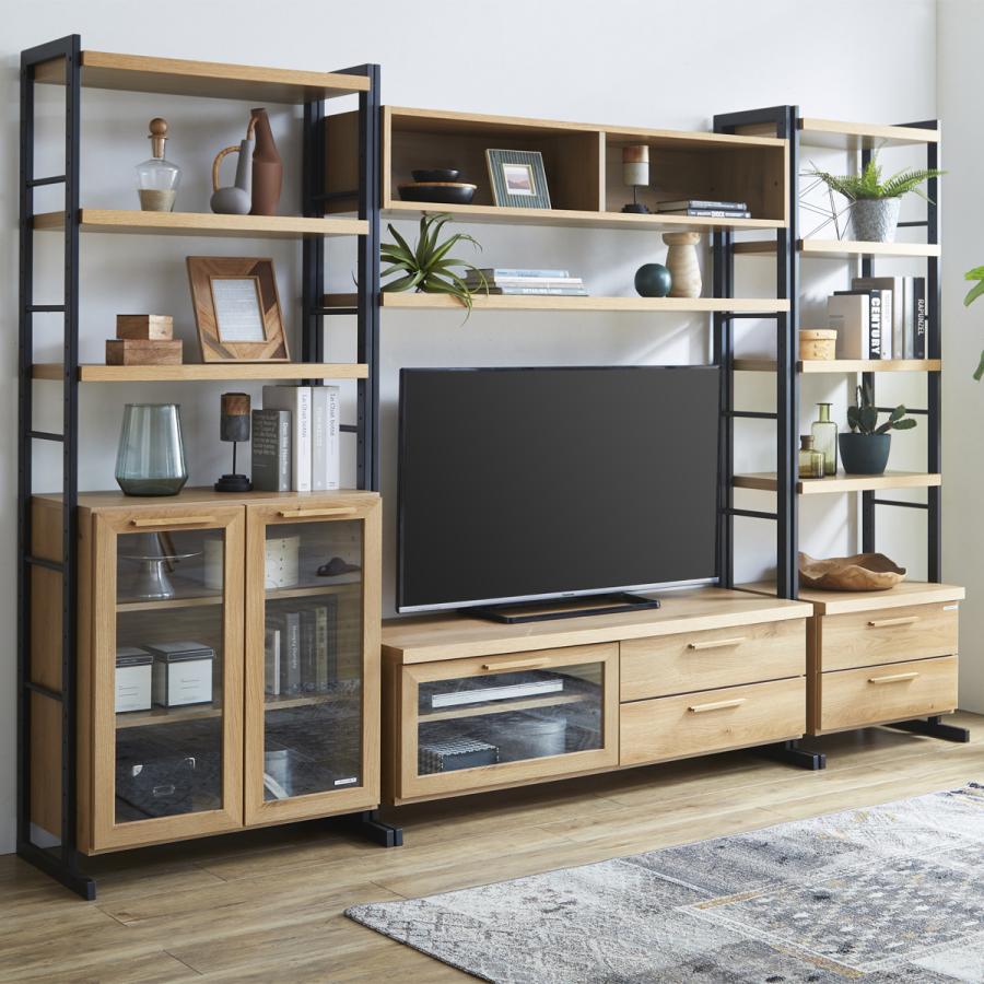 シェルフ 収納棚 ラック オープンラック 幅60cm 木製 無垢材 アイアン