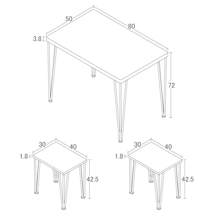 アート ダイニング3点セット テーブル 椅子 チェア 木製 ダイニング家具 アート モダンナチュラル/ヴィンテージブラウン｜mokukagu｜14