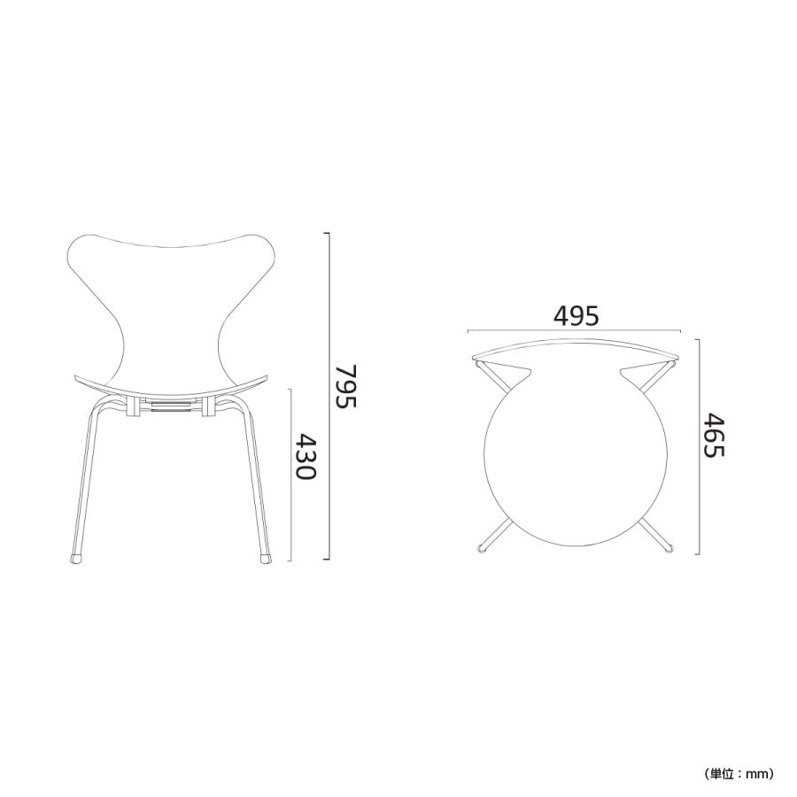 【配送無料】Sプライウッドチェア W495 D465 H795 イス 椅子 木製家具 スタッキング可能 リプロダクト製品 ホワイト ナチュラル ブラウン ブラック｜mokukagu｜13