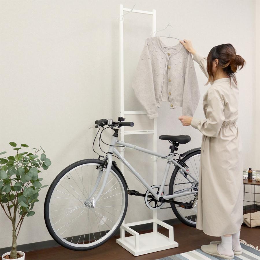 自転車スタンド 2台用 室内 屋内 収納 ディスプレイ レック スチール製 