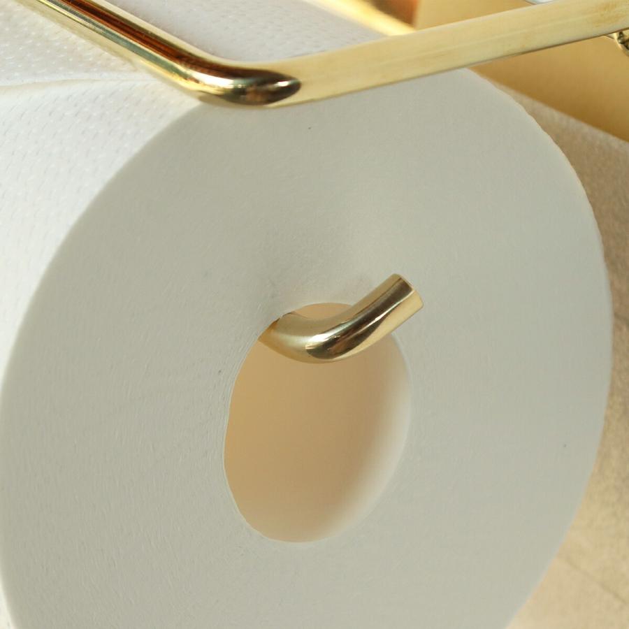 【新品未使用】真鍮ペーパーホルダー ダブル 真鍮 トイレットペーパーホルダー ダブルタイプ トイレ ペーパー