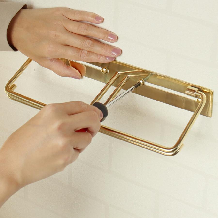 真鍮 トイレットペーパーホルダー ダブルタイプ トイレ ペーパー