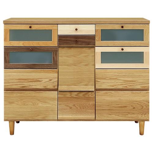 リビングチェスト 幅120 木製 国産 大川家具 マガジンラック 