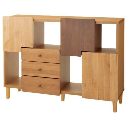 サイドボード 幅115 ワイド OSLO 大川家具 国産 日本製 木製 リビング