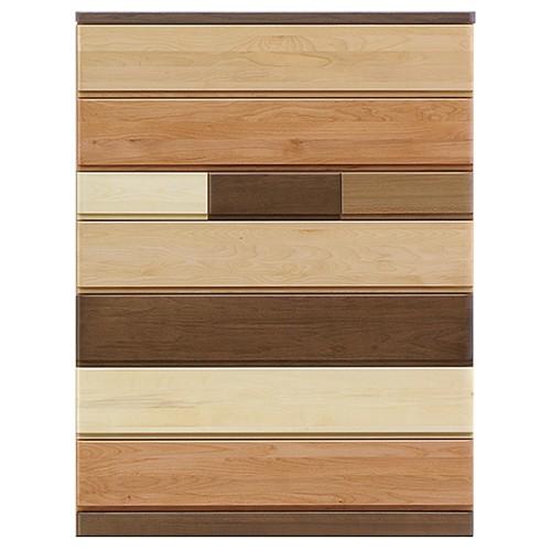 ハイチェスト 幅100cm 7段 大川家具 国産 完成品 木製タンス チェスト 衣類収納 ウォールナット アルダー 無垢材 リビング収納 北欧 モダンの画像
