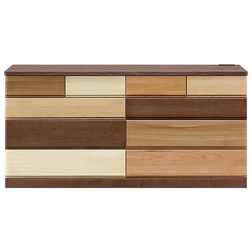 ローチェスト 幅150 大川家具 国産 完成品 タンス 箪笥 ワイドチェスト 無垢材 北欧 モダン 収納棚_1
