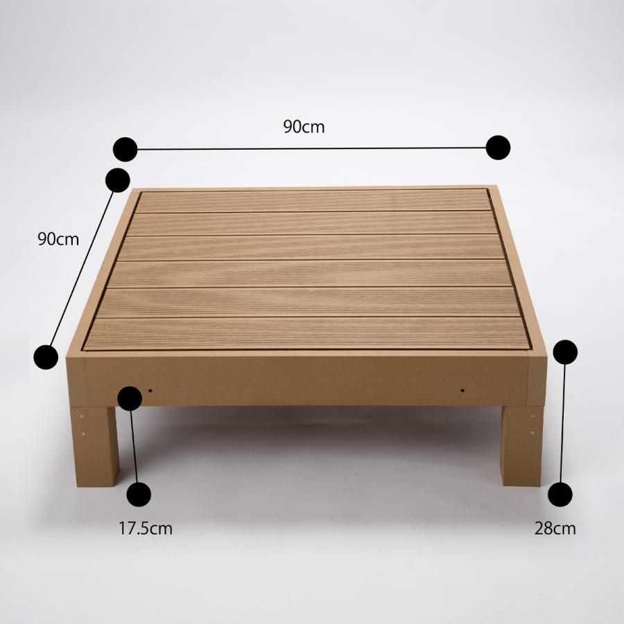 ウッドデッキ 人工木デッキ 樹脂デッキ 900x900 樹脂成型品 防錆 防腐