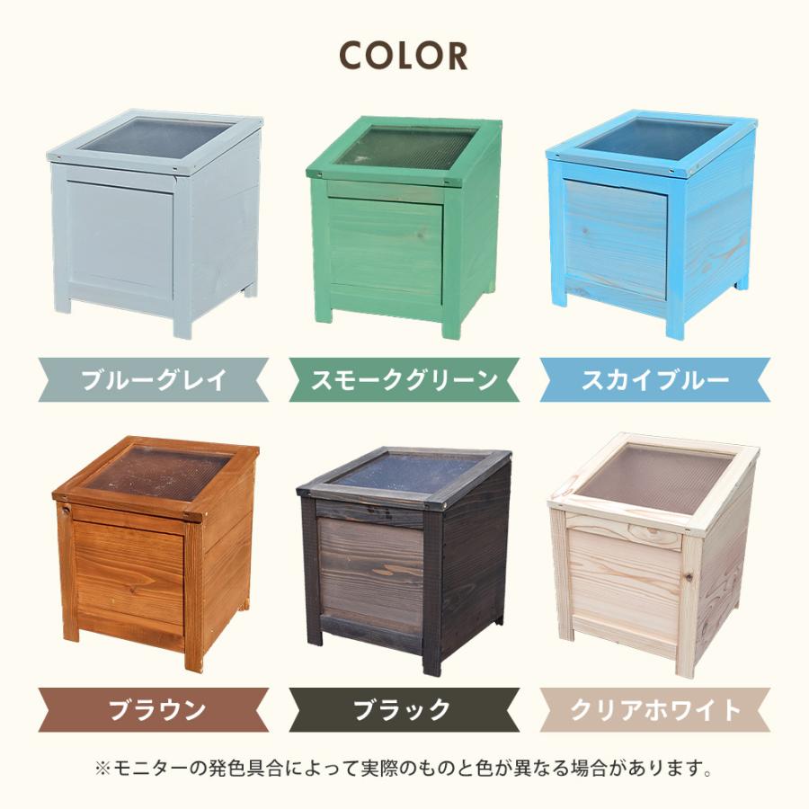 【全国補助金実績多数】ベランダ に置ける おしゃれ な 木製 コンポストボックス 虫や臭いの発生し難い消滅型mini　26L　3人家族程度　コンポスト　堆肥化容器 |  | 03