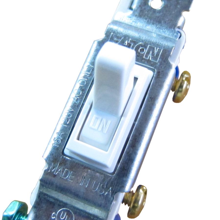 EATON社 アメリカンスイッチ 片切タンブラースイッチ ホワイト