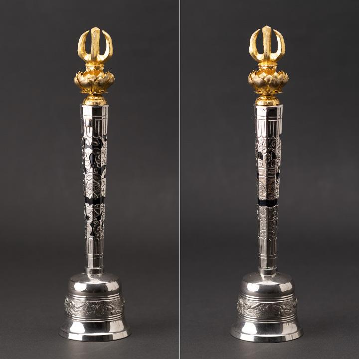 長期在庫品】詠歌鈴鉦 寸八 紫房（1.8寸 永印 御詠歌セット 鈴鉦セット