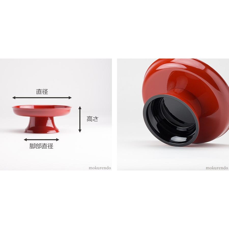 仏具 丸供物台 朱色 7寸(供物皿 御供台 丸形 仏壇用 国産品 お菓子
