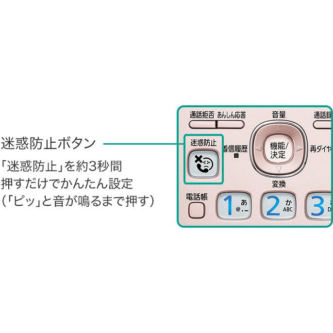 子機2台＋中継アンテナ 親機受話器コードレスタイプ　パナソニック  留守番 電話機 VE-GD56-N or VE-GZ51-N 迷惑電話対策 漢字表示 ナンバーディスプレイ｜mokus｜13