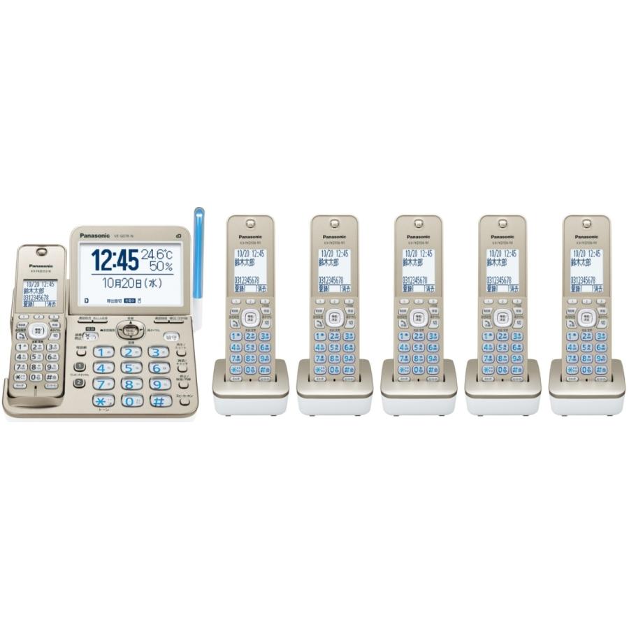 Panasonic 子機5台 親機受話器コードレスタイプ パナソニック 留守番 