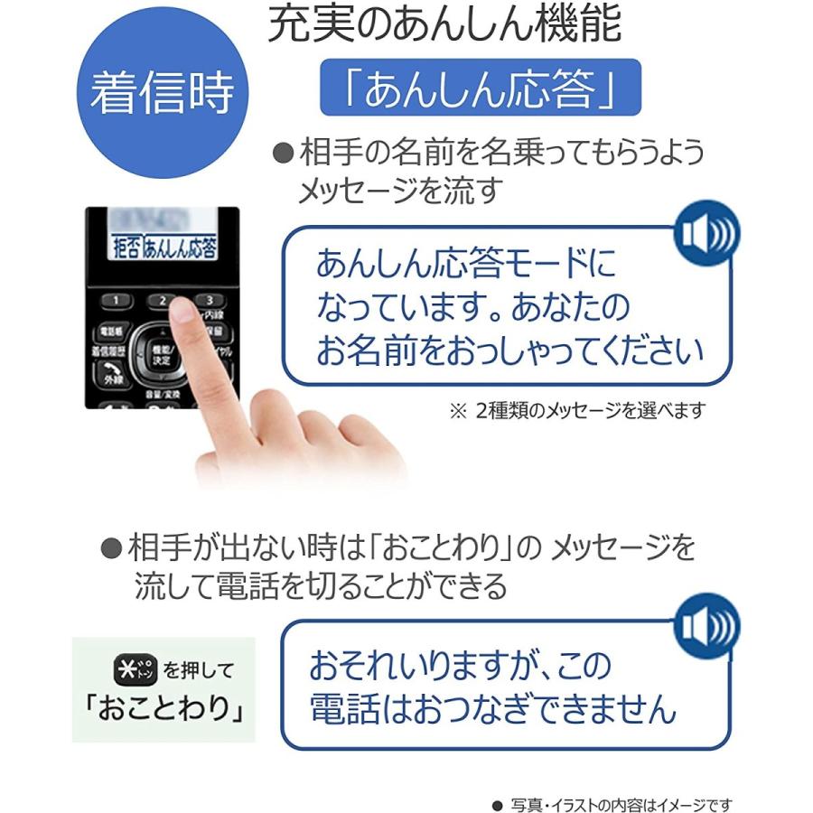 パナソニック コードレス 電話機 子機3台(VE-GDL48子機1台＋増設子機2台) 省スペース設置 固定電話 ナンバーディスプレイ 留守電録音 迷惑電話対策機能搭載｜mokus｜03