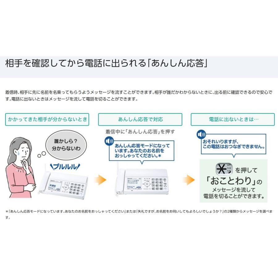 パナソニック  おたっくす デジタルコードレスFAX  電話帳登録可150件 漢字表示 SDカード対応 留守番 電話機 KX-PD350-W(KX-PD350DL親機のみ子機なし) 迷惑防止｜mokus｜11