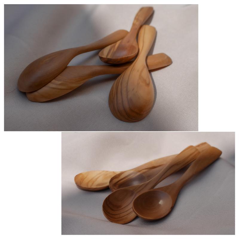 木製 イタリア産オリーブ スープスプーン 15.5x4cm 定形外郵便対応