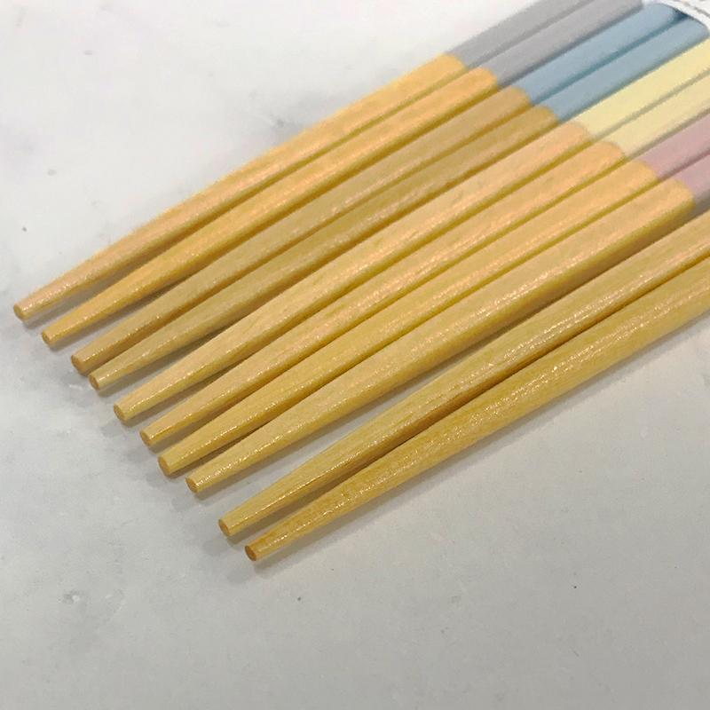 食洗機対応 若狭箸 パステルカラー 5膳セット 23cm 定形外郵便対応