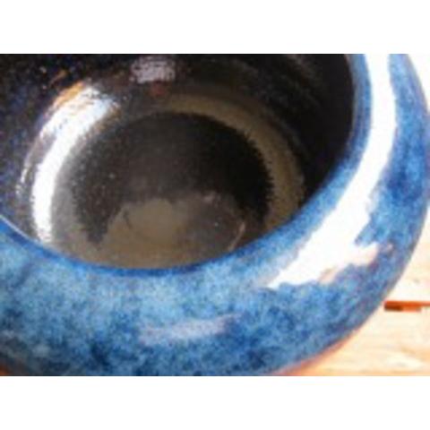 生子火鉢　13号（5099ー01）W390xH270、信楽焼生子火鉢、紀州備長炭 灰5ｋｇ、白ねんど1ｋｇ、白砂1ｋｇ付　備長炭５００ｇ付き