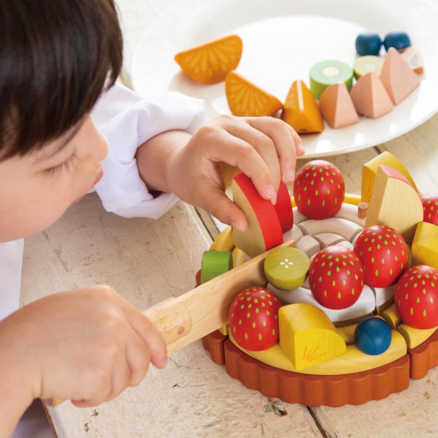 夢のフルーツタルト Fruit Tart 木製 木のおもちゃ 知育 玩具 おままごと ごっこあそび | エド・インター | 02