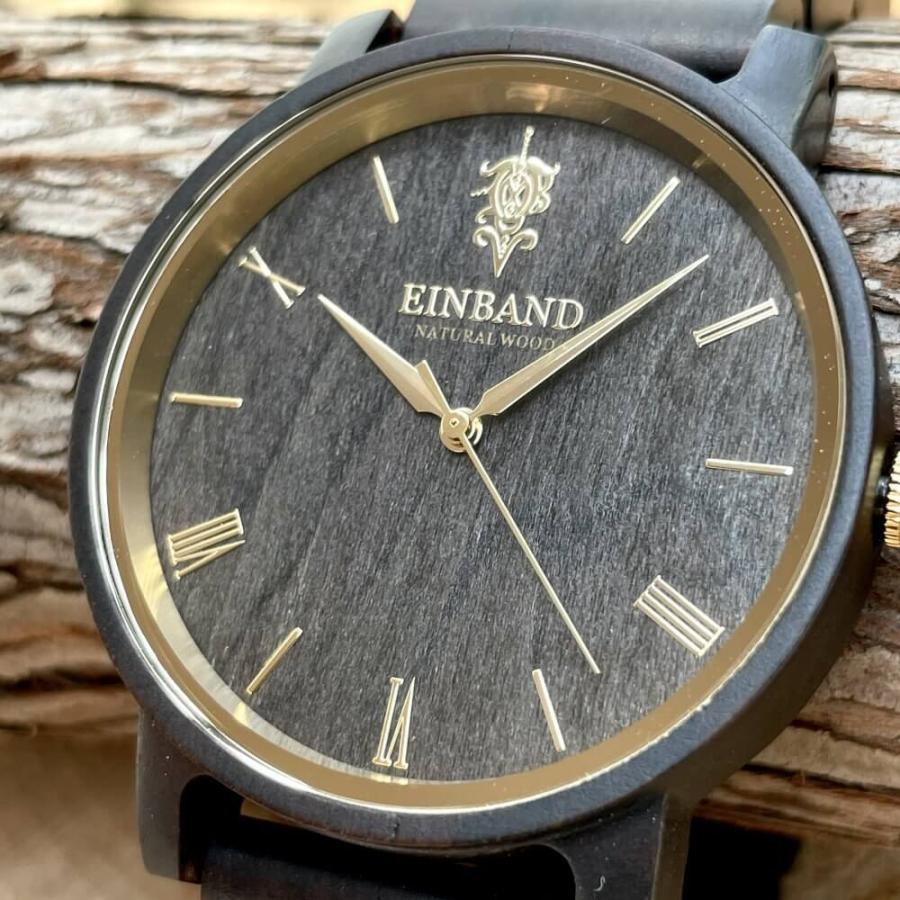 Reise SandalWood & Gold 木製 腕時計 40mm EINBAND アインバンド サンダルウッド メンズ クォーツの画像