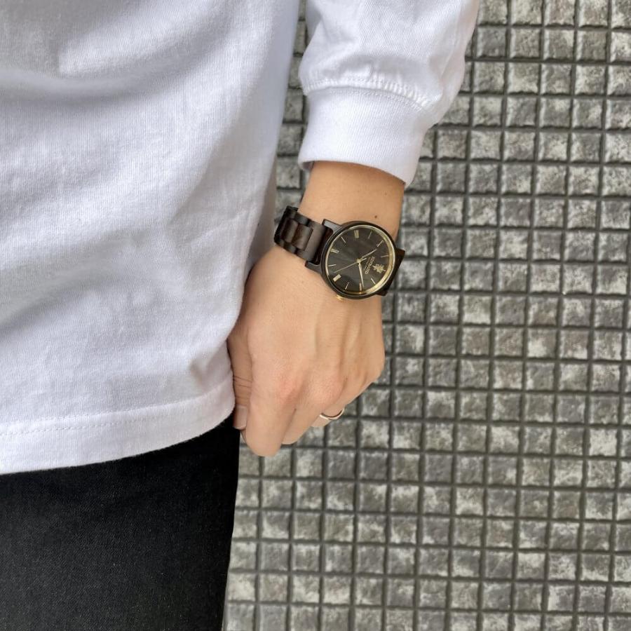 Reise SandalWood & Gold 木製 腕時計 40mm EINBAND アインバンド サンダルウッド メンズ クォーツの画像