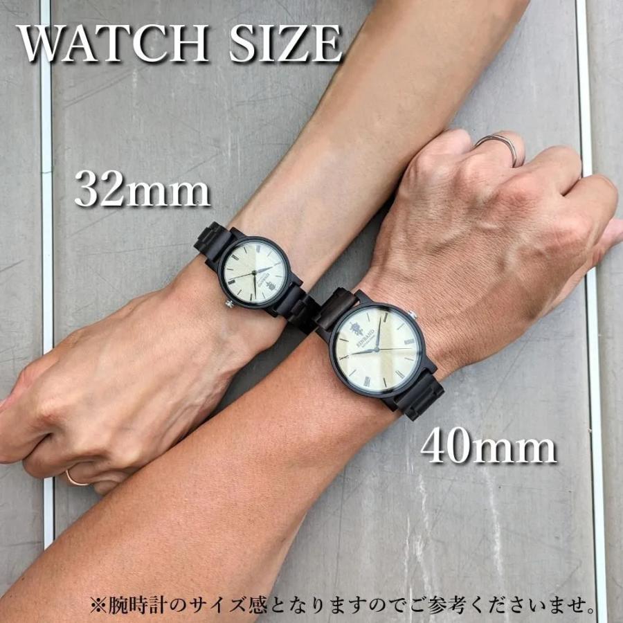 腕時計 木製 メンズ ブランド Reise ネイビーブルーマザーオブパールとオリーブの木製腕時計 40mm 日本製 アインバンド 男性向け Reiseの画像