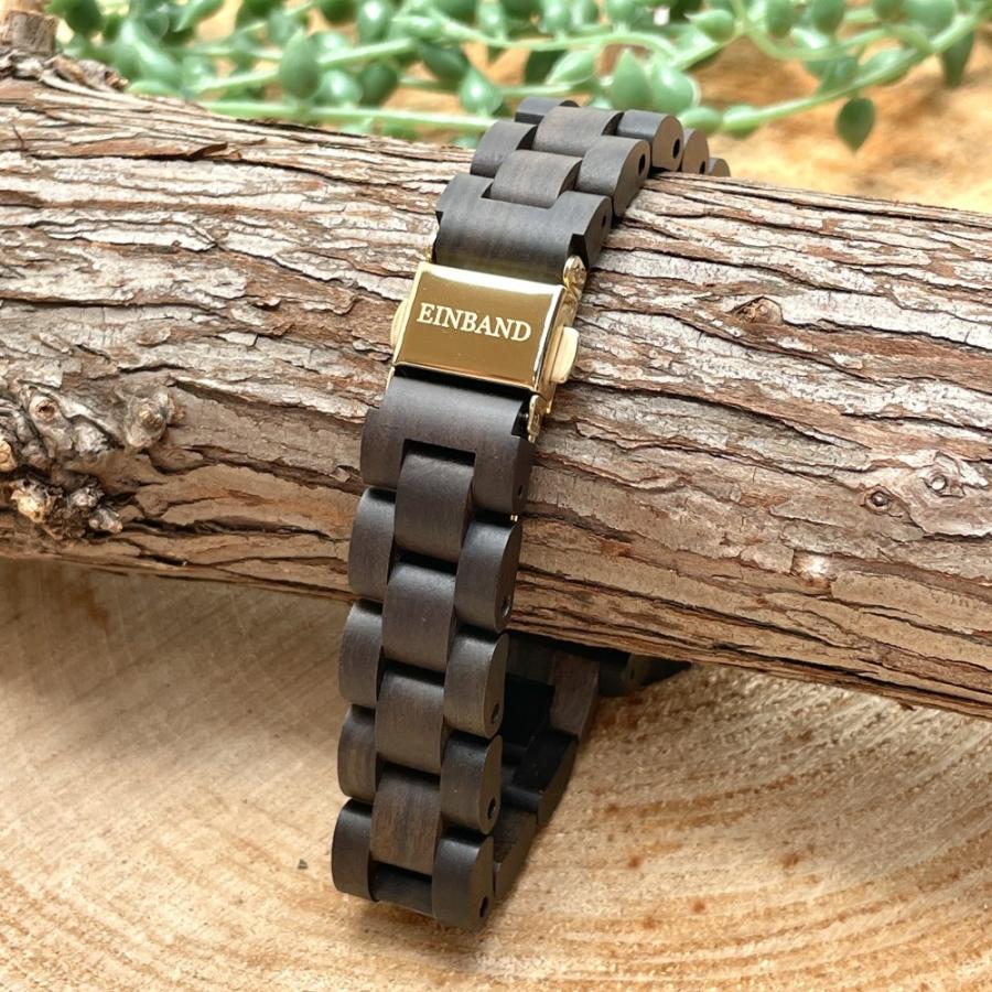 Reise SandalWood & Gold 木製 腕時計 32mm EINBAND アインバンド サンダルウッド レディース クォーツの画像