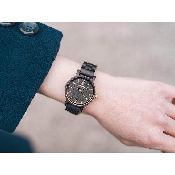 Reise SandalWood & Gold 木製 腕時計 32mm EINBAND アインバンド サンダルウッド レディース クォーツの画像