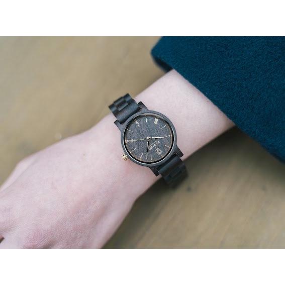 Reise SandalWood & Gold 木製 腕時計 32mm EINBAND アインバンド サンダルウッド レディース クォーツの画像