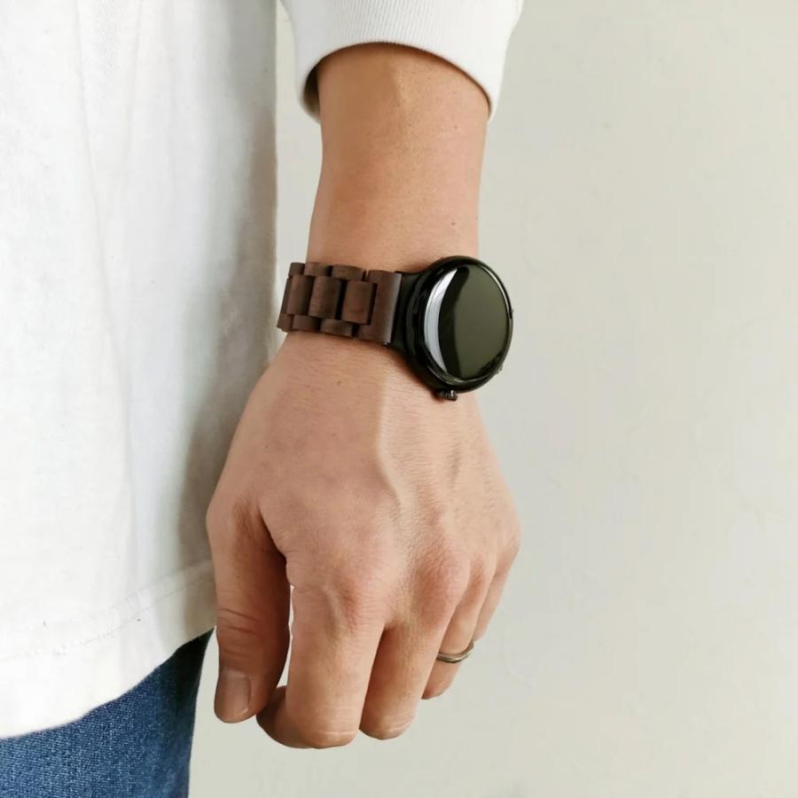 ピクセルウォッチ バンド 木製 クルミ ウォールナット Pixel Watch グーグル ピクセル ウォッチ2 3 4 日本製 おしゃれ アインバンド EINBANDの画像