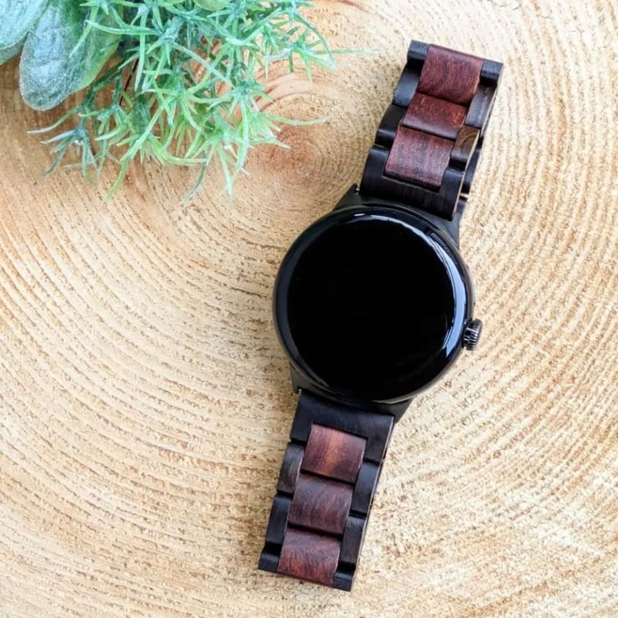 ピクセルウォッチ バンド 木製 エボニーウッド レッドサンダルウッド Pixel Watch グーグル ピクセル ウォッチ2 3 4 日本製 おしゃれ アインバンド EINBANDの画像