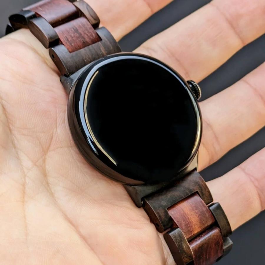 ピクセルウォッチ バンド 木製 エボニーウッド レッドサンダルウッド Pixel Watch グーグル ピクセル ウォッチ2 3 4 日本製 おしゃれ アインバンド EINBANDの画像