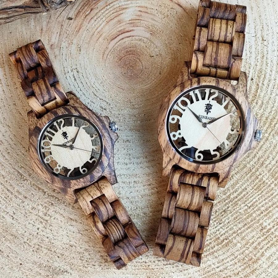 腕時計 木製 メンズ ブランド クォーツ Freiheit Zebrawood