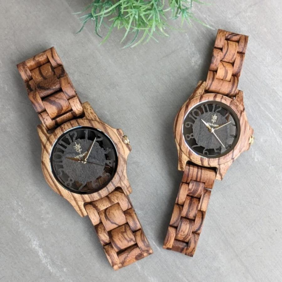 腕時計 木製 メンズ ブランド Freiheit Zebrawood スケルトン仕様