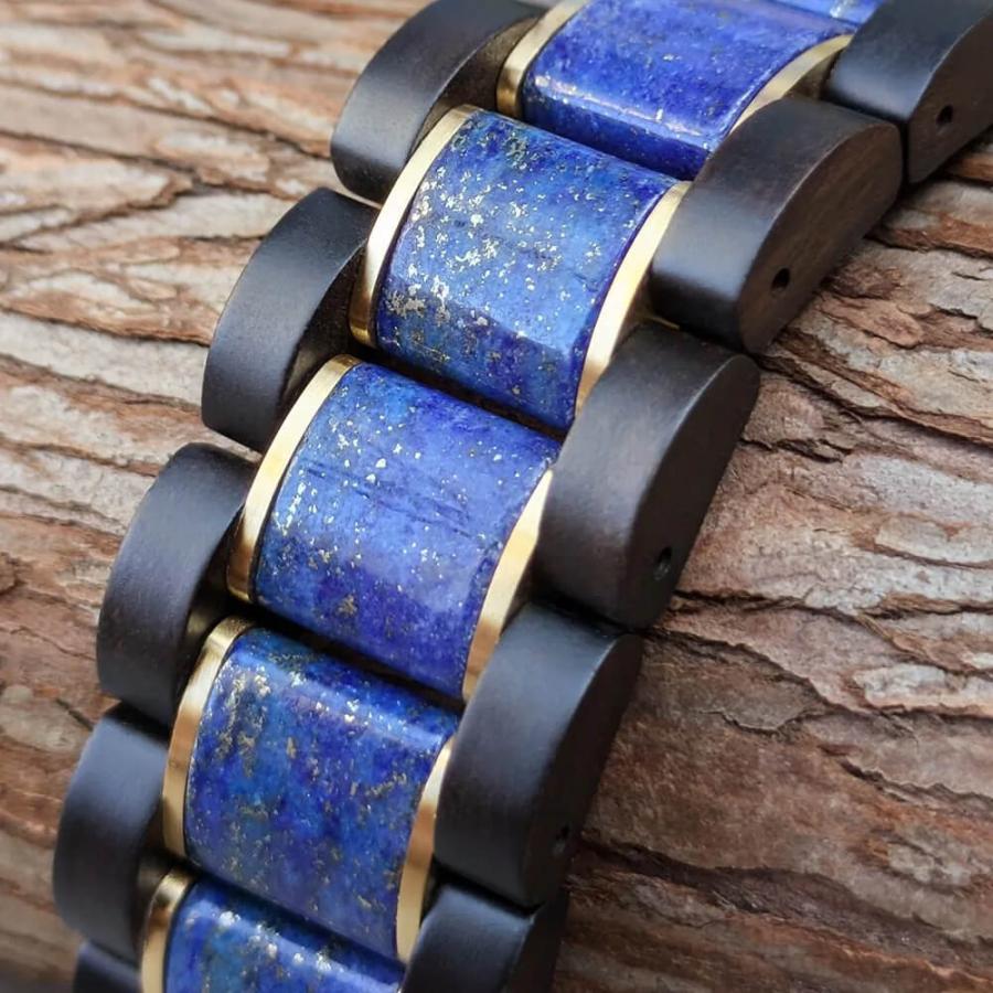 アップルウォッチ バンド 木製 ラピスラズリ サンダルウッド 38mm 40mm 41mm 42mm 44mm 45mm 46mm 49mm ウルトラ se 日本製 おしゃれ アインバンド EINBANDの画像