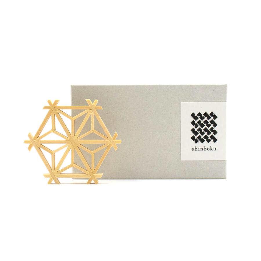 132  麻の葉組子　吹き抜け3枚一組   木製額縁 組子細工額縁 | 東京叙勲