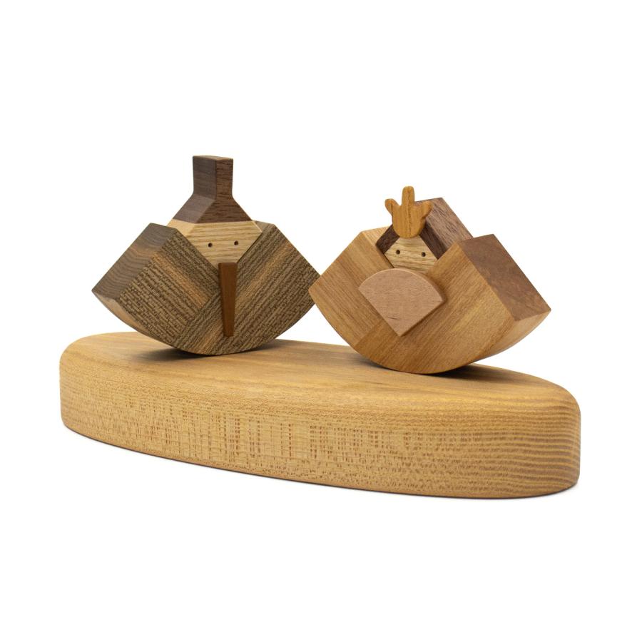 雛人形 木製 おしゃれ コンパクト親王飾り ひな人形 木目込み 組み木 積み木 インテリア モダン 今どき シンプル かわいい |  | 01