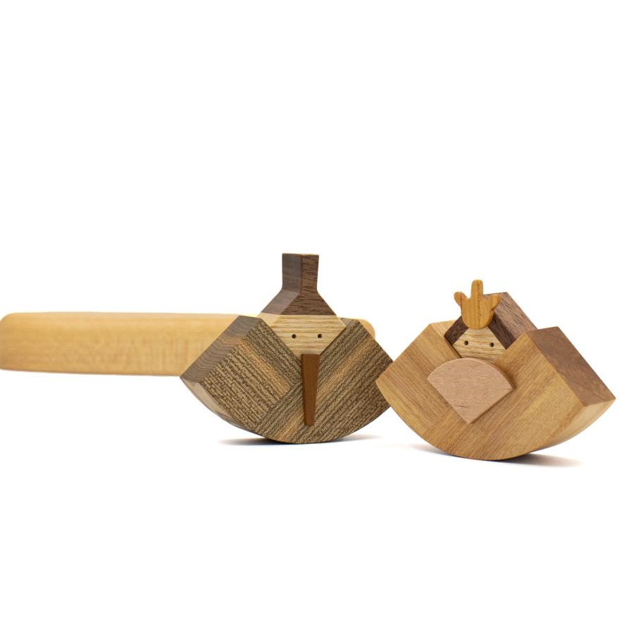 雛人形 木製 おしゃれ コンパクト親王飾り ひな人形 木目込み 組み木 積み木 インテリア モダン 今どき シンプル かわいい |  | 02