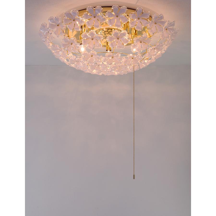 キシマ（KISHIMA） シャンデリア 5灯 花 シーリングライト LED 照明