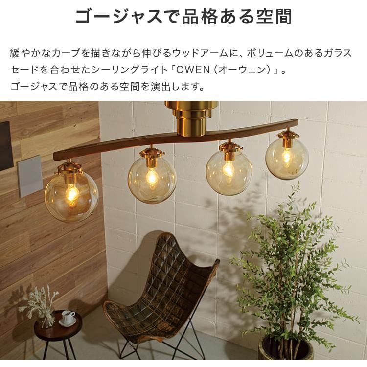 シーリングライト 照明器具 おしゃれ 4灯 6畳 8畳 オーウェン LT-4025