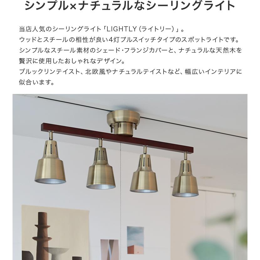 シーリングライト 4灯 プルスイッチ付き 6畳 8畳 照明器具 スポット